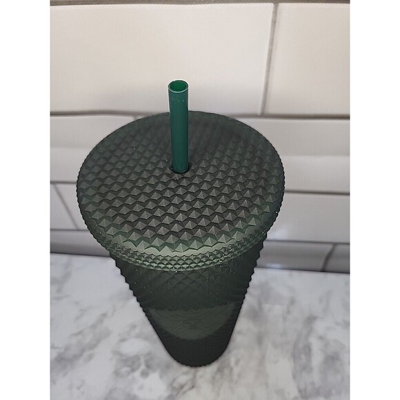 Starbucks 24oz Studded &  Metallic Cups Tumblers (2) GREEN *READ - Picture 6 of 8